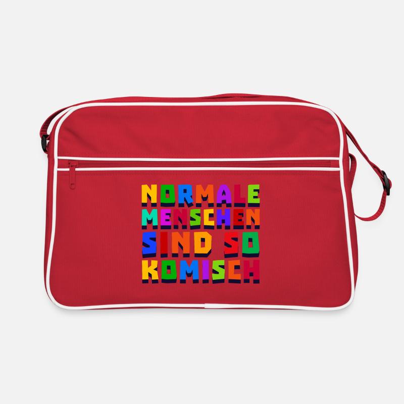 Lustige Sprüche Spruch - Retro Tasche - Rot/Weiß
