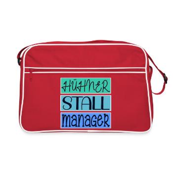 HÜHNERSTALL MANAGER HÜHNER - Retro Tasche - Rot/Weiß - Vorne