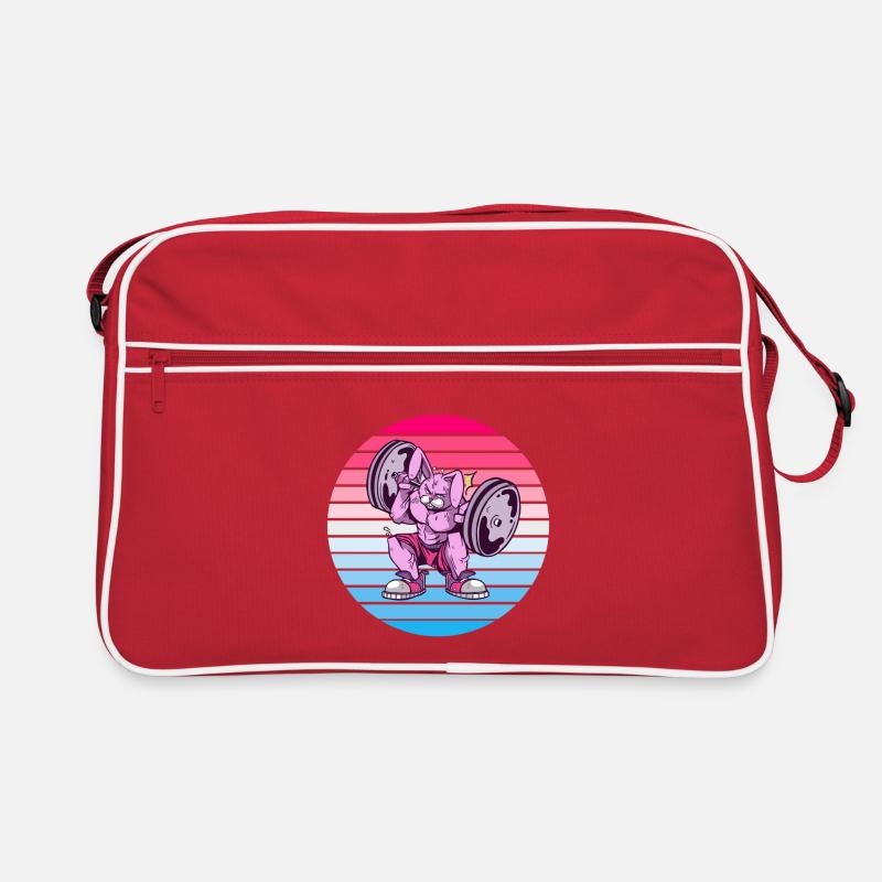 Conception de bodybuilder de lapin Sac Retro