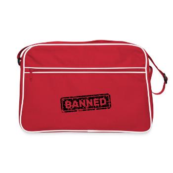 Forbidden, banned, rejected, ostracized - Retro Bag - red/white - Front