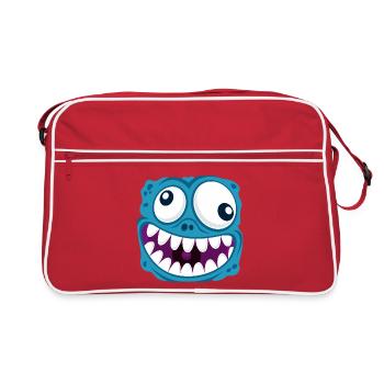 funny face - Retro Bag - red/white - Front