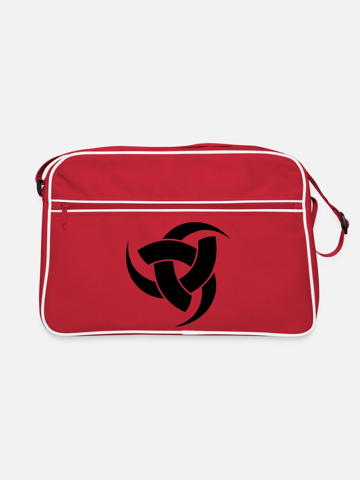 Odins three horns symbol - Retro Bag - red/white - Front