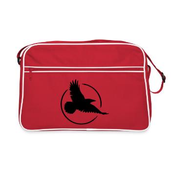 Design abstrait aux couleurs vibrantes - Sac Retro - rouge/blanc - Devant