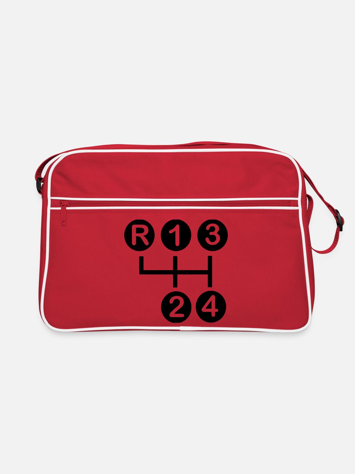 Gearbox 4 speed - Retro Bag - red/white - Front