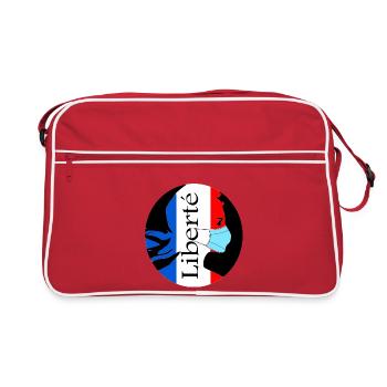 Freiheit - Retro Tasche - Rot/Weiß - Vorne