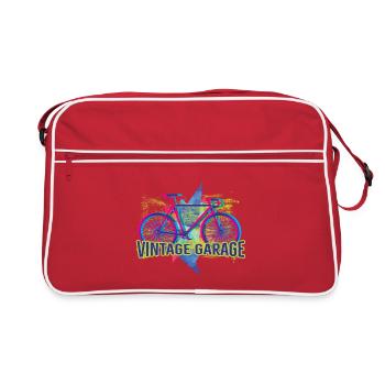 Vintage Garage - Retro Tasche - Rot/Weiß - Vorne
