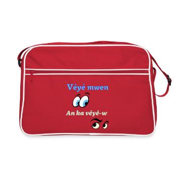 Véyé mwen an ka véyé-w - Sac Retro - rouge/blanc - Devant