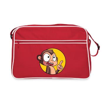 Singe intelligent - Sac Retro - rouge/blanc - Devant