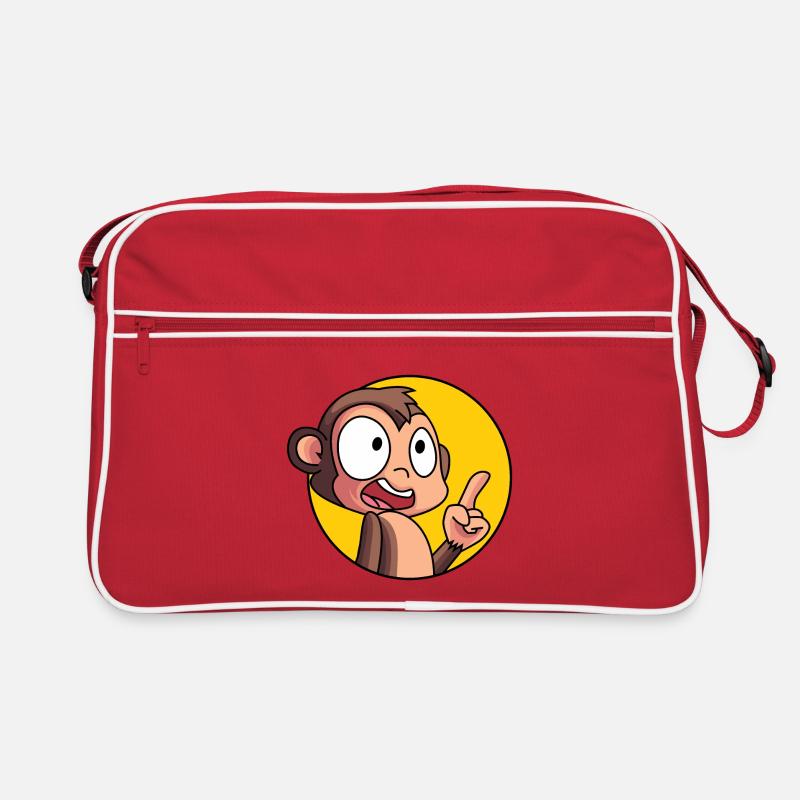 Schlaues Äffchen Retro Tasche
