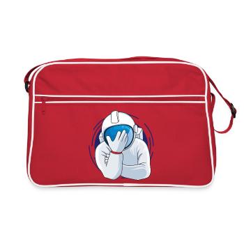 Facepalm Astronaut - Retro Bag - red/white - Front