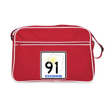 Essonne 91 - Sac Retro - rouge/blanc - Devant