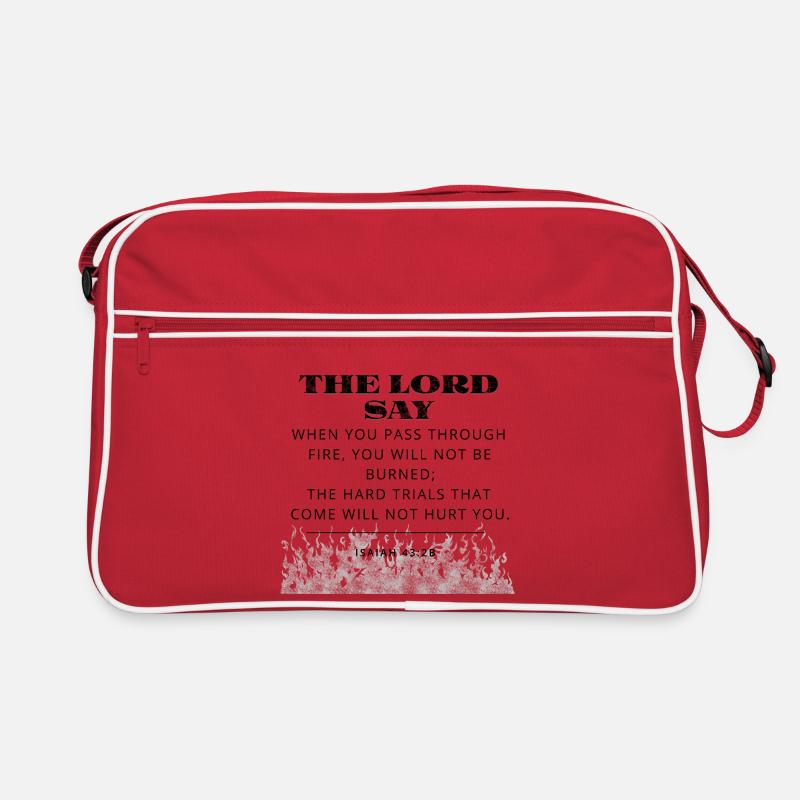 Bibelvers - Retro Tasche - Rot/Weiß