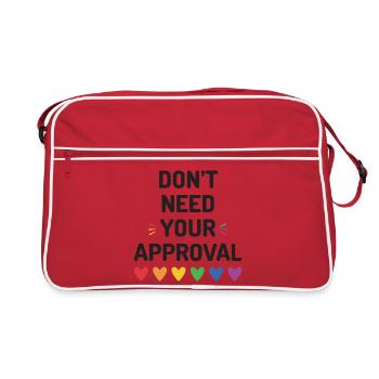 Don’t Need Your Approval - Retro Bag - red/white - Front