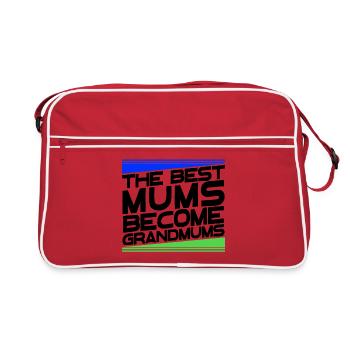 Cool Grandma Statement Grandmother Congratulations - Retro Bag - red/white - Front