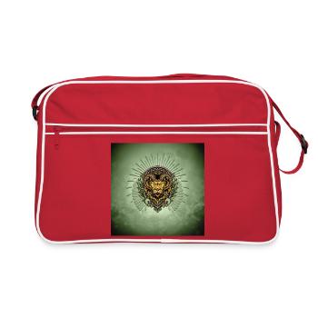 Impressive horned lion - Retro Bag - red/white - Front