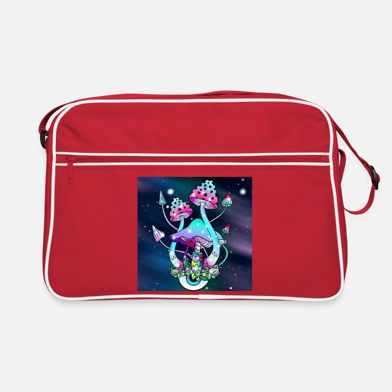 Magic Mushrooms Space art Retro Tasche