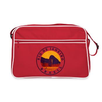 Rio de Janeiro Retro Rubber Stamp - Retro Bag - red/white - Front