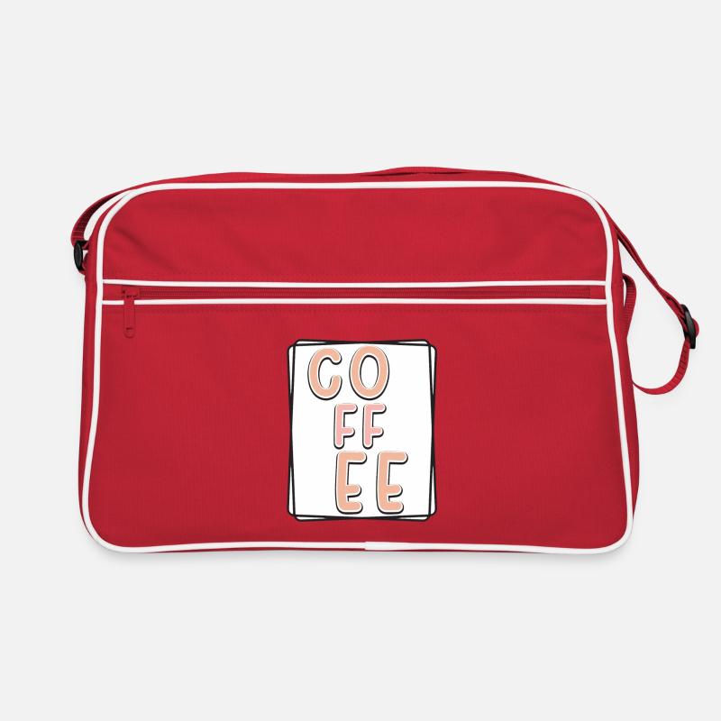 Kaffee Typo Panel Retro Tasche