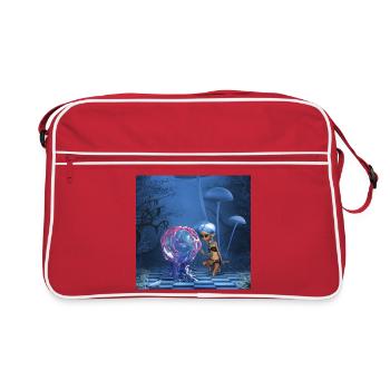 Fée mignonne avec poisson fantastique - Sac Retro - rouge/blanc - Devant