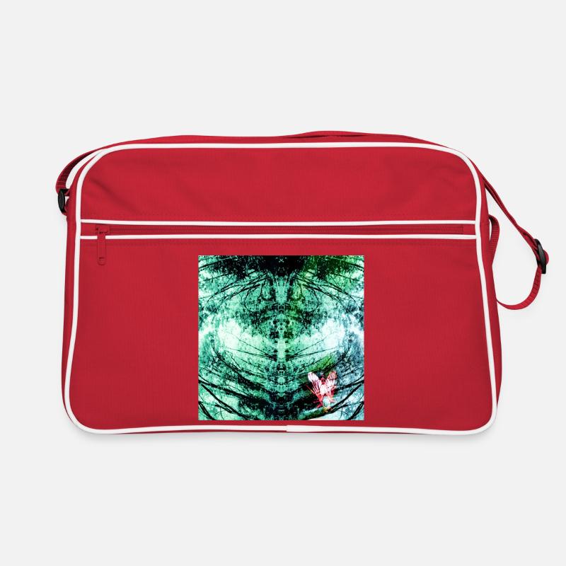 Forest Reflection Teal Butterfly Retro Bag