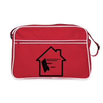 Gipserhaus - Retro Tasche - Rot/Weiß - Vorne