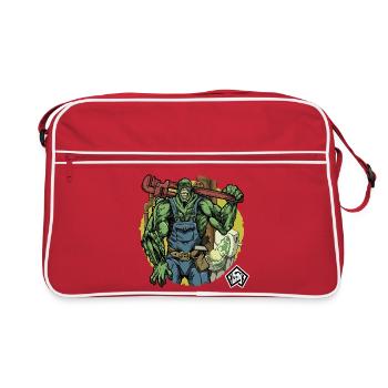 Plombier, plombier, plombier, plombier - Sac Retro - rouge/blanc - Devant