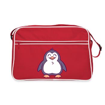 Sweet Bird Animal Penguin Zoo d’oiseaux de mer - Sac Retro - rouge/blanc - Devant