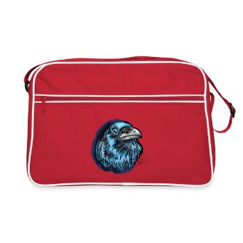 The Blue Raven, Animal Gifts - Retro Bag - red/white - Front