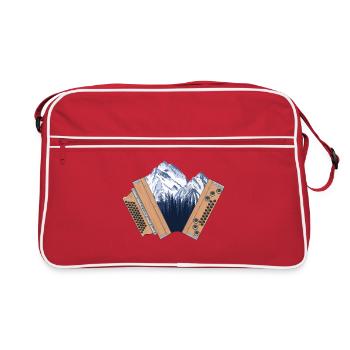 Montagnes principales de l’accordéon styrienne | ZiachON ! - Sac Retro - rouge/blanc - Devant