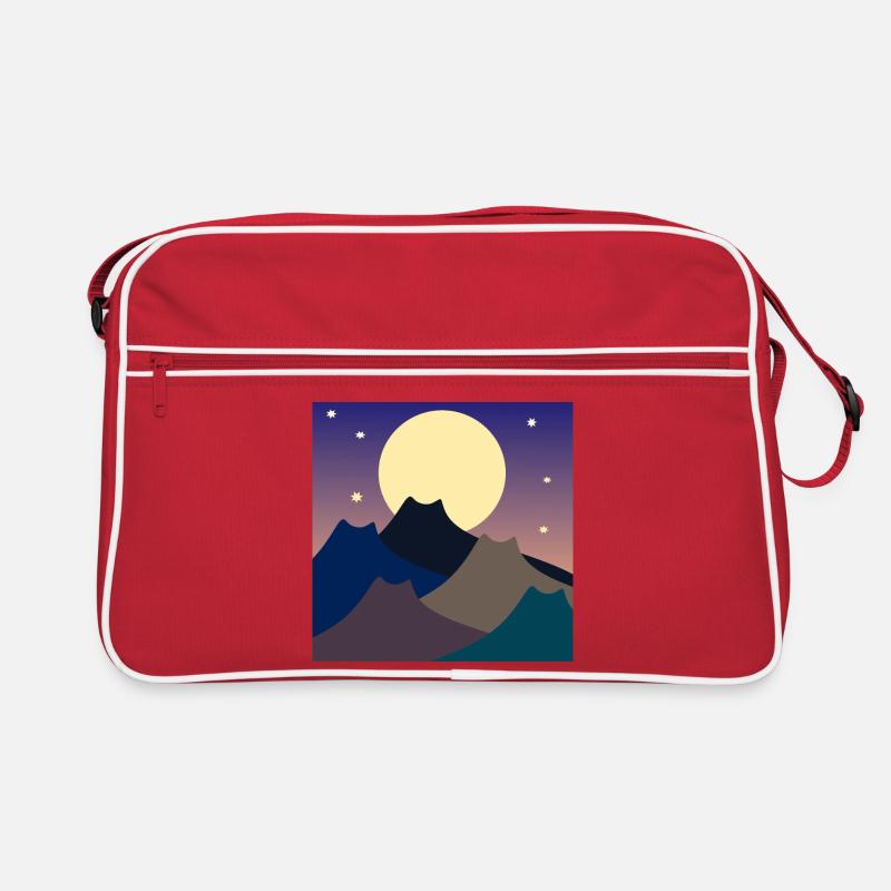 FULL MOON CATS MOUNTAINS Retro Bag