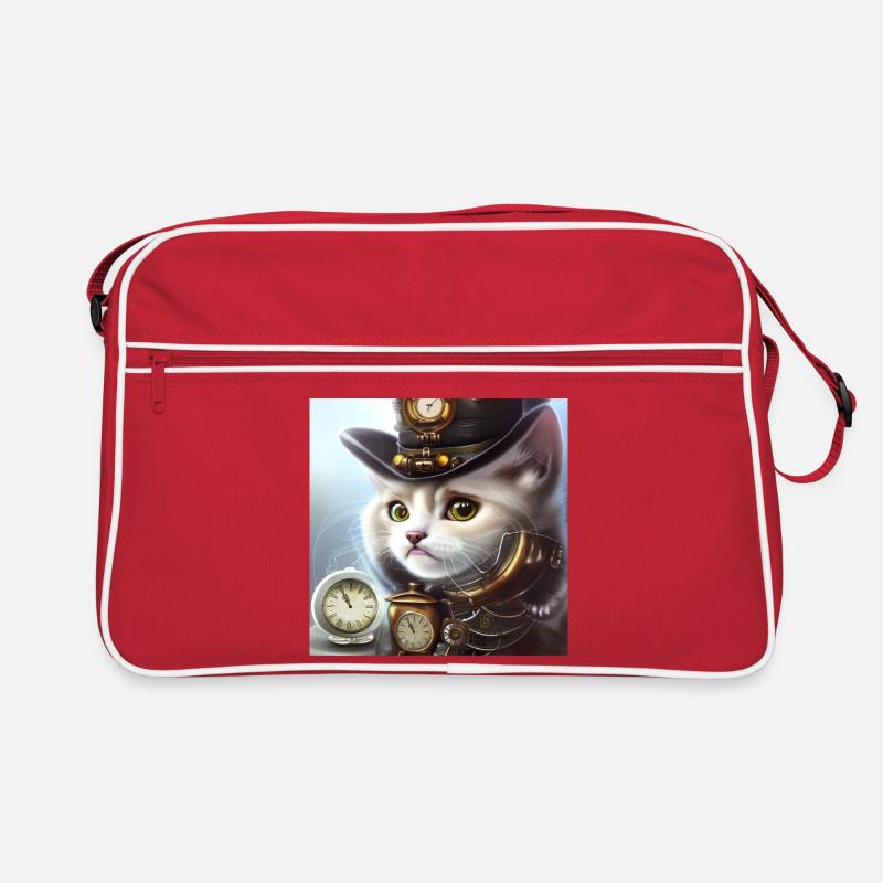 Cute steampunk kitten Retro Bag