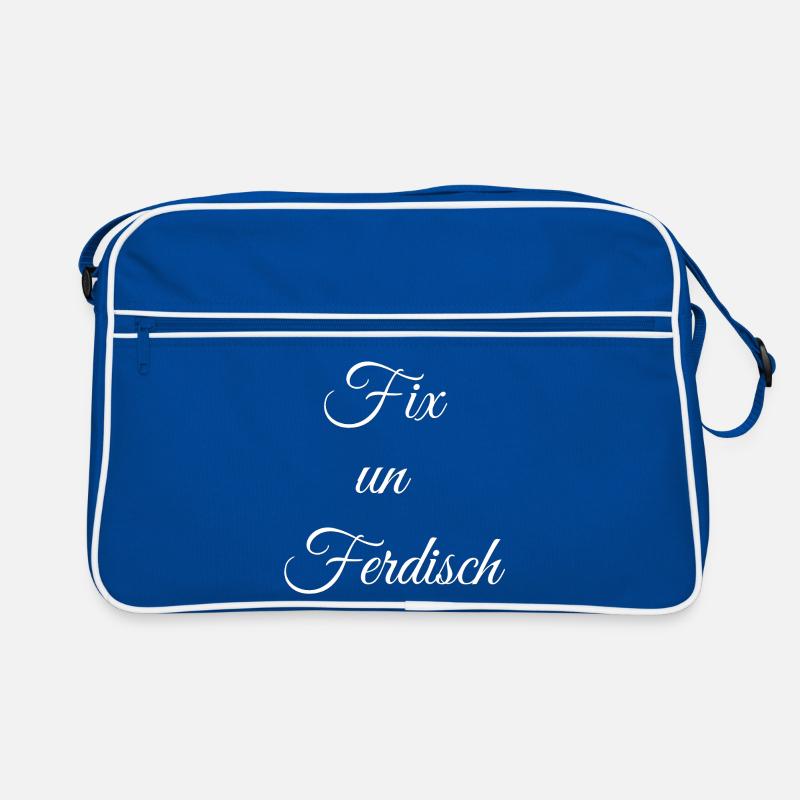 geburtstagsgeschenk Pfälzer, fix un ferddisch Retro Tasche