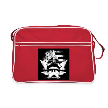 Hemp Hemp Leaves Woman Glasses American Flag - Retro Bag - red/white - Front