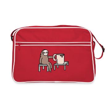 Mammifères paresseux Jungle Animal - Sac Retro - rouge/blanc - Devant