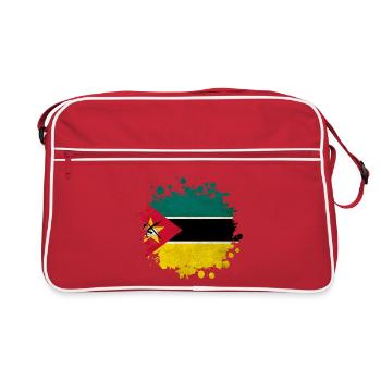Design du drapeau du Mozambique - Sac Retro - rouge/blanc - Devant