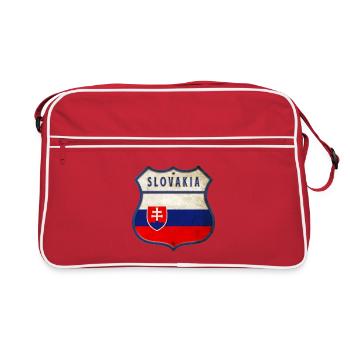 Slovakia flag coat of arms design - Retro Bag - red/white - Front