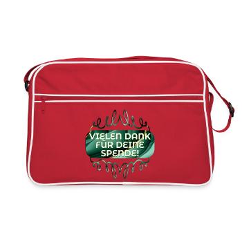VIELEN DANK FÜR DEINE SPENDE - Retro Tasche - Rot/Weiß - Vorne
