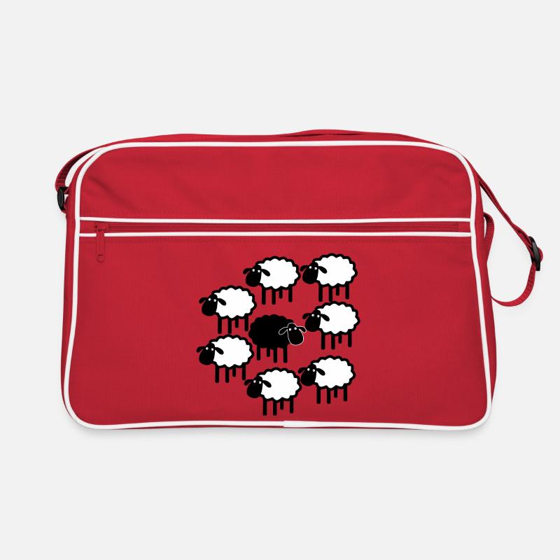 Mitternachts-Schafparade Retro Tasche