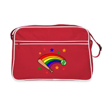 Lgbt Rainbow Flag Transgender Parade Sexuality - Retro Bag - red/white - Front