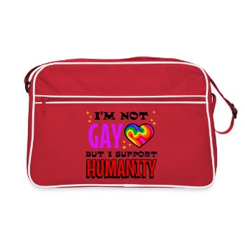 Equality Sexuality Lgbt Statement Heart - Retro Bag - red/white - Front