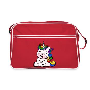 Transgender Tolerance Unicorn Lgbt Sexuality - Retro Bag - red/white - Front