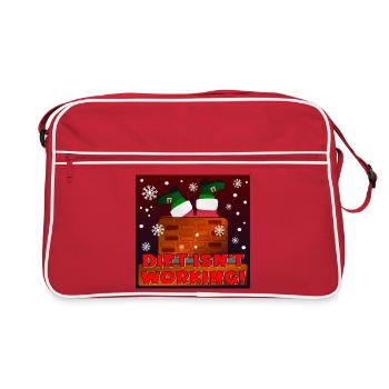 DIÄT FUNKTIONIERT NICHT - WEIHNACHTSWEIHNACHTSMANN - Retro Tasche - Rot/Weiß - Vorne