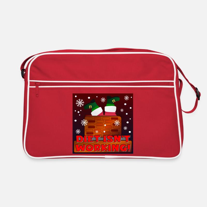 DIET IS NOT WORKING - CHRISTMAS SANTA Retro Bag