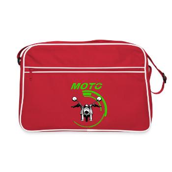 Moto - Sac Retro - rouge/blanc - Devant