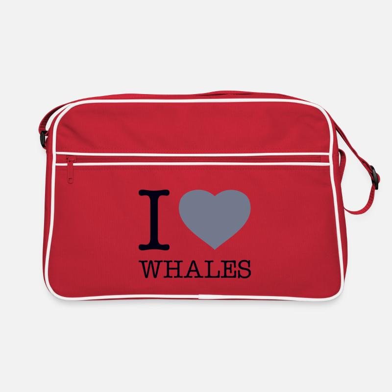 J’AIME LES BALEINES Sac Retro