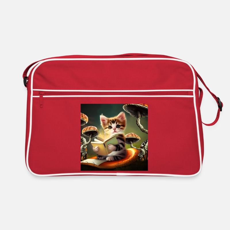 Une jolie aventure de lecture de chaton Sac Retro