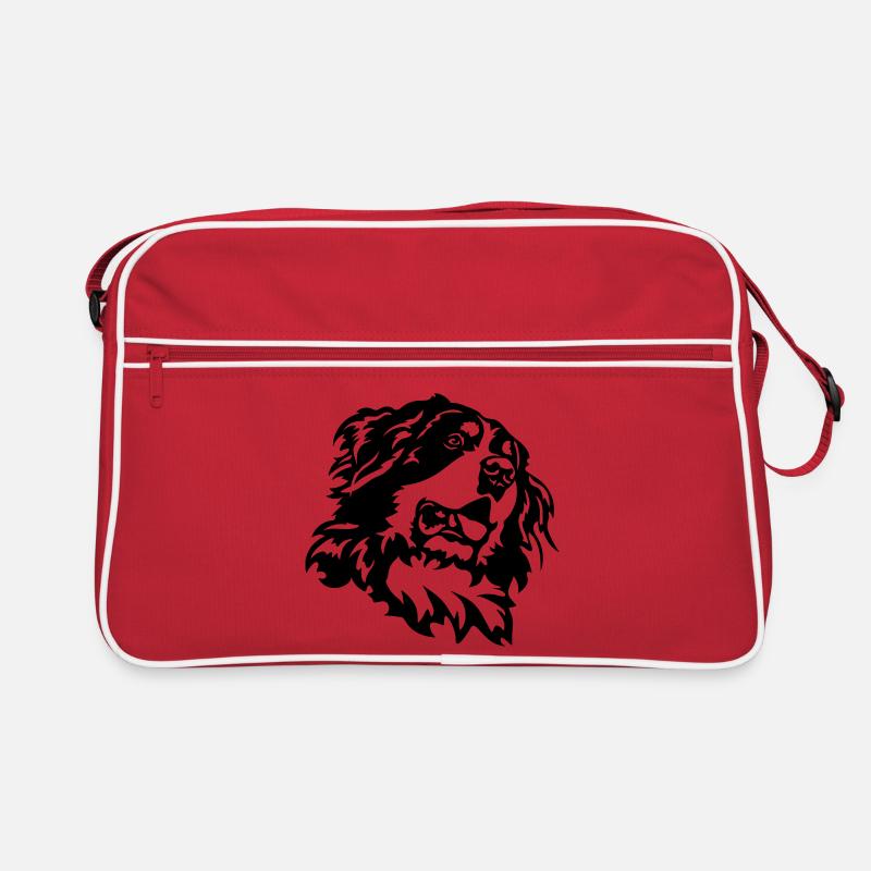 Berner Sennenhund Kopf Retro Tasche