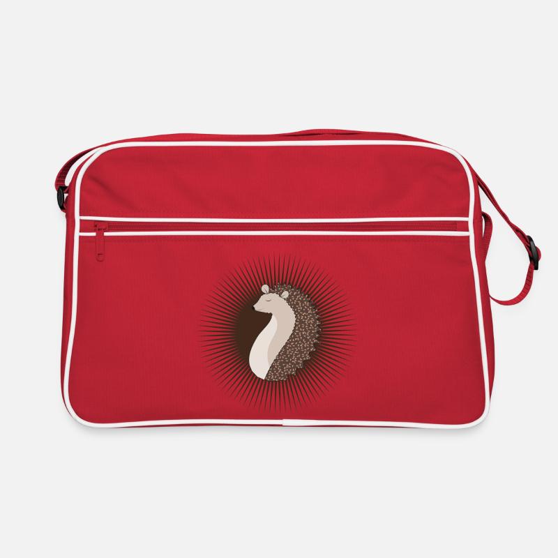 zauberhafter strahlend süßer Igel Retro Tasche