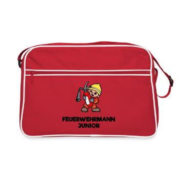 Feuerlöscher Brandschutz Feuerwehr Statement - Retro Tasche - Rot/Weiß - Vorne