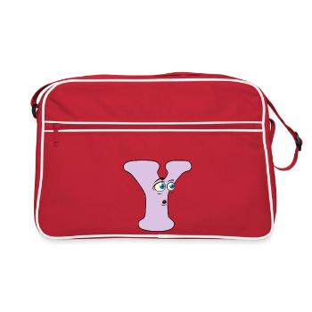 Y - Retro Tasche - Rot/Weiß - Vorne
